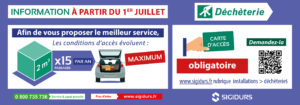 Lire la suite à propos de l’article Informations déchèteries